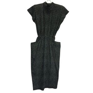 Vintage Scarlett Black and White Polka Dot Midi Dress
Size 3/4